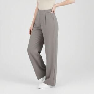 Cotton On Jamie Suiting Wide Leg Pants Grey Pleated Trousers Women’s Size 8